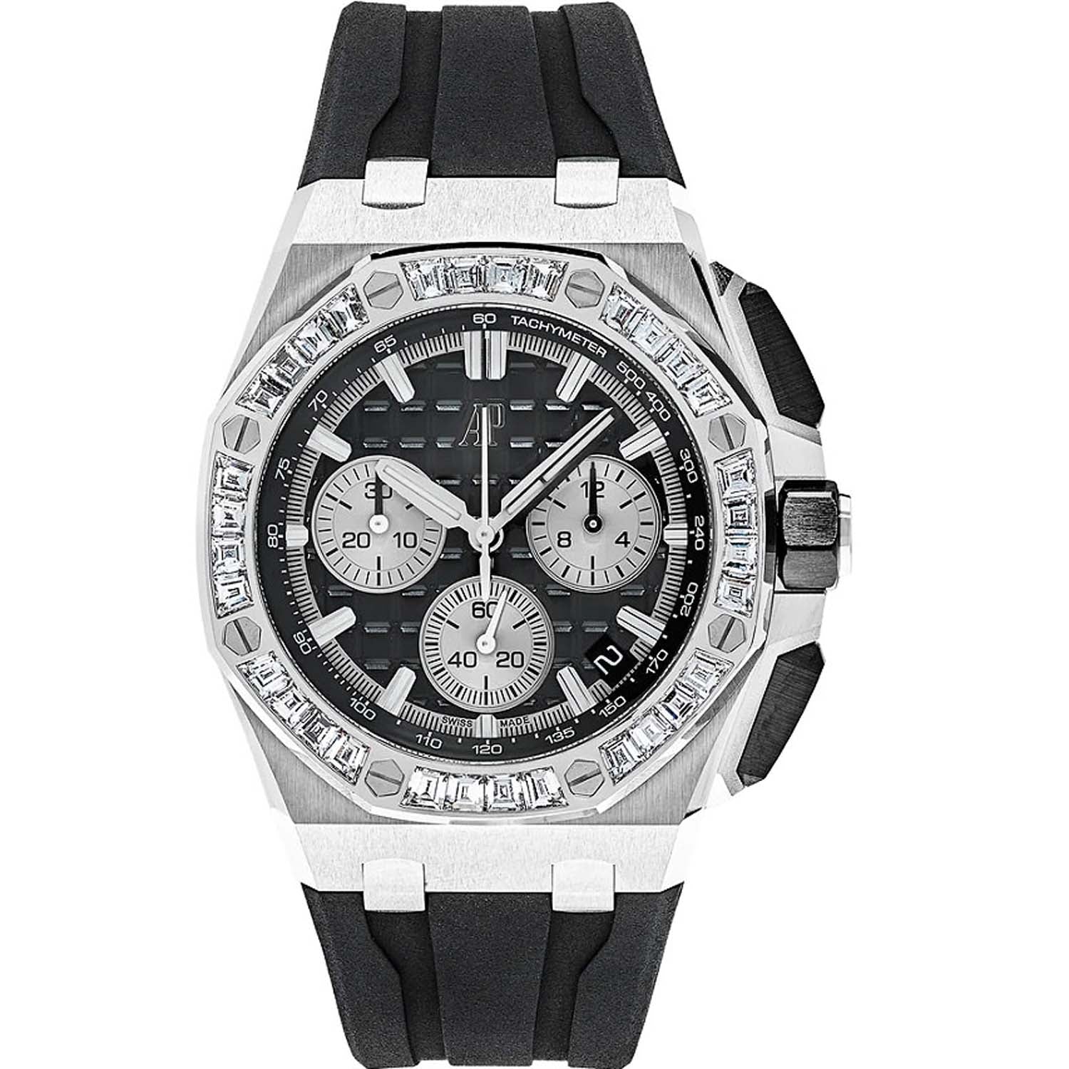 Audemars Piguet Royal Oak Offshore Chronograph Selfwinding White Gold Diamond Bezel Black Dial 26424BC.ZZ.D002CA.01