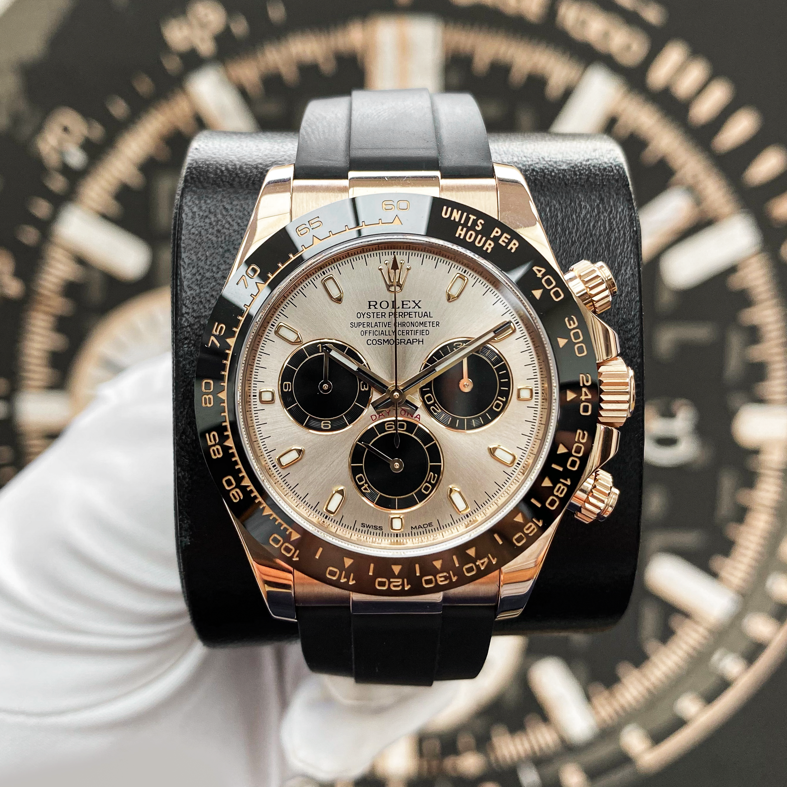 Rolex Daytona 40mm Oyster Flex 116515LN PBK Pink Dial Pre-Owned