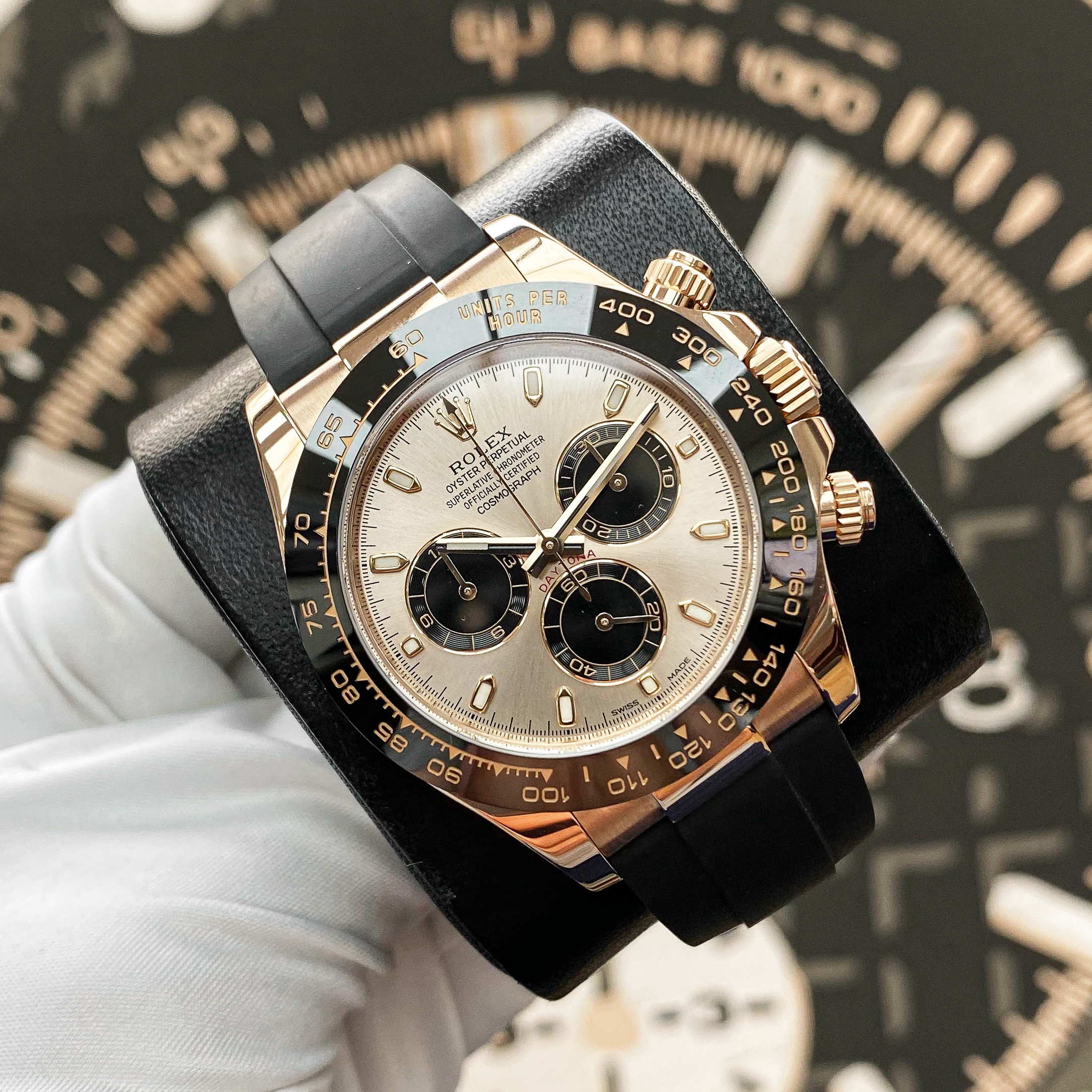 Rolex Daytona 40mm Oyster Flex 116515LN PBK Pink Dial Pre-Owned