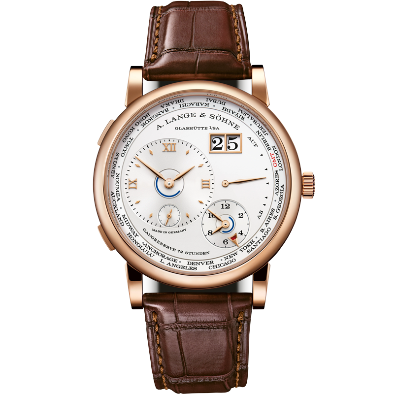 A. Lange & Söhne Lange 1 Time Zone 136.032 41.9mm Silver Dial