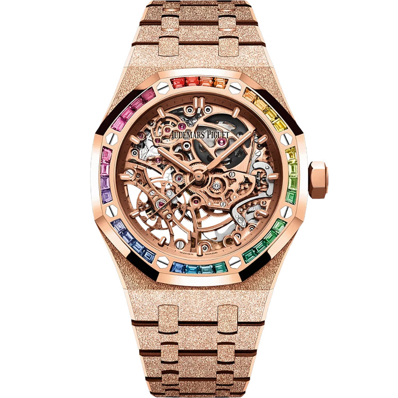 Audemars Piguet Royal Oak Frosted Gold Double Balance Wheel 15468OR.YG.1259OR.01-B 37mm Openworked Dial