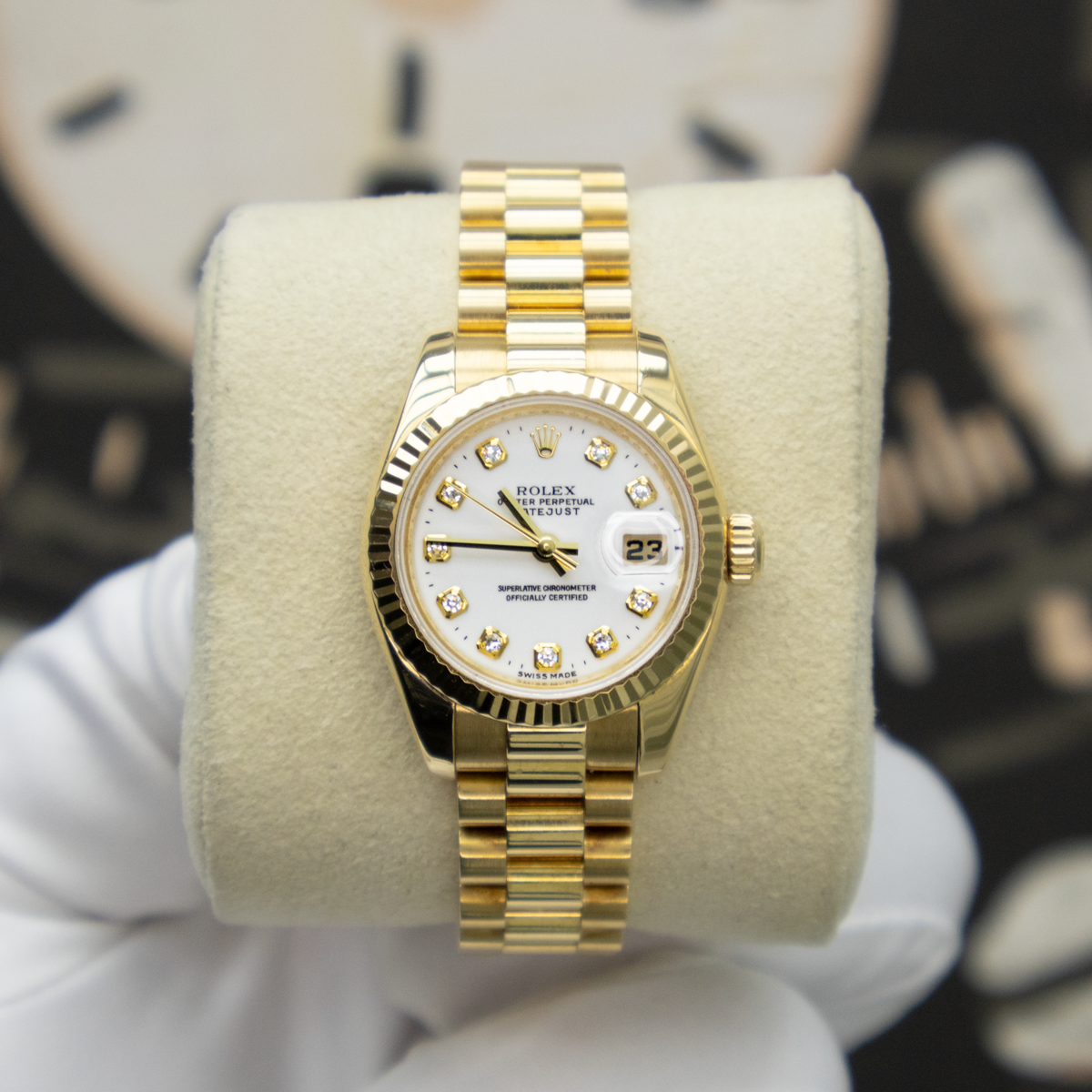Rolex Datejust 179178 26mm White Diamond Dial Pre-Owned