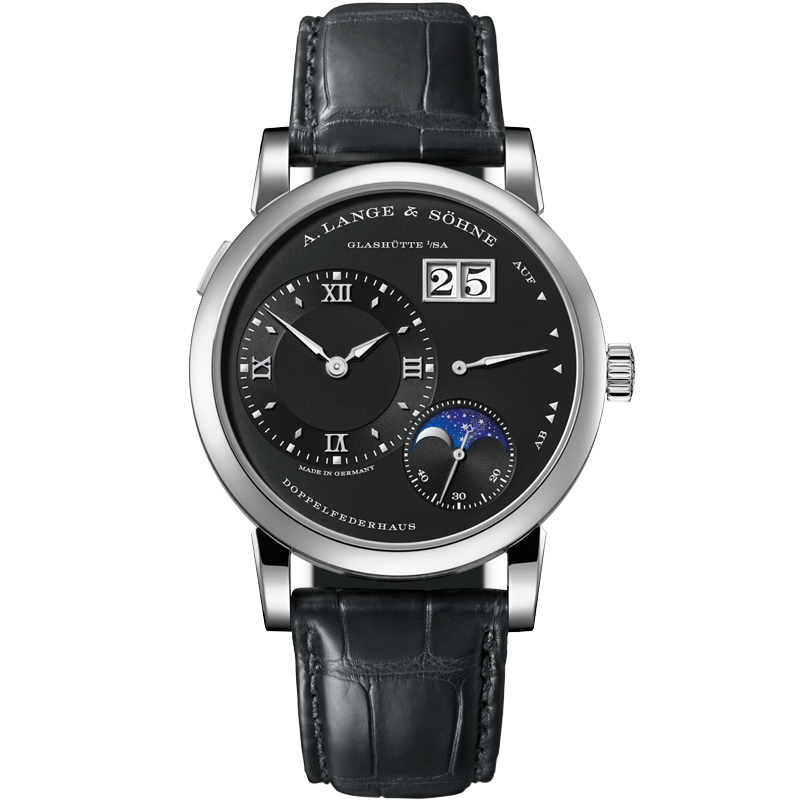 A. Lange & Söhne Lange 1 Moon Phase 192.029 38.5mm Black Dial