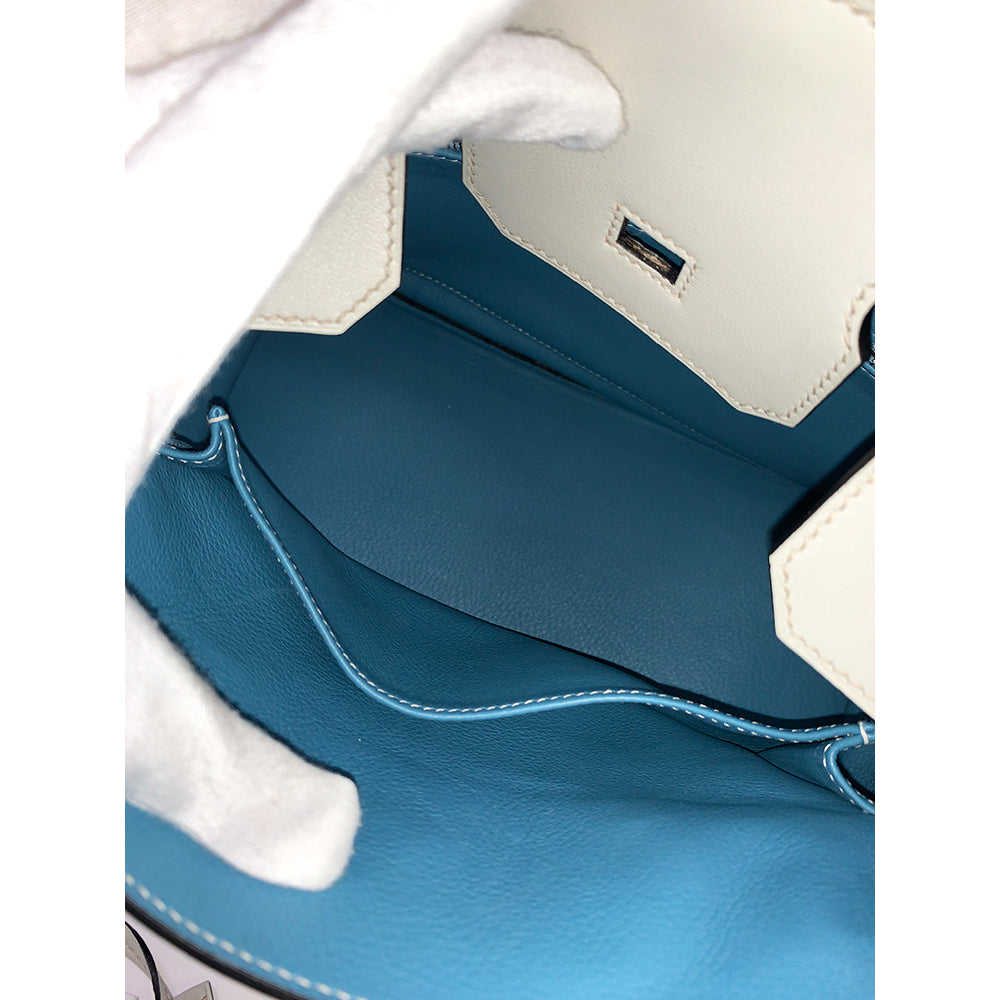 HERMES Birkin 30cm Swift Leather Bag Palladium Hardware Pre-Owned