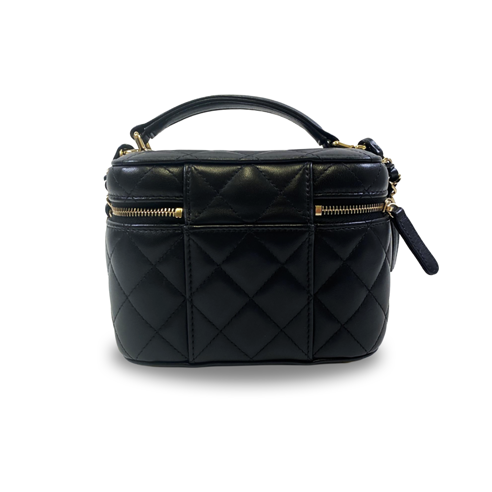 CHANEL Matelassé Vanity Bag Chain Shoulder Strap