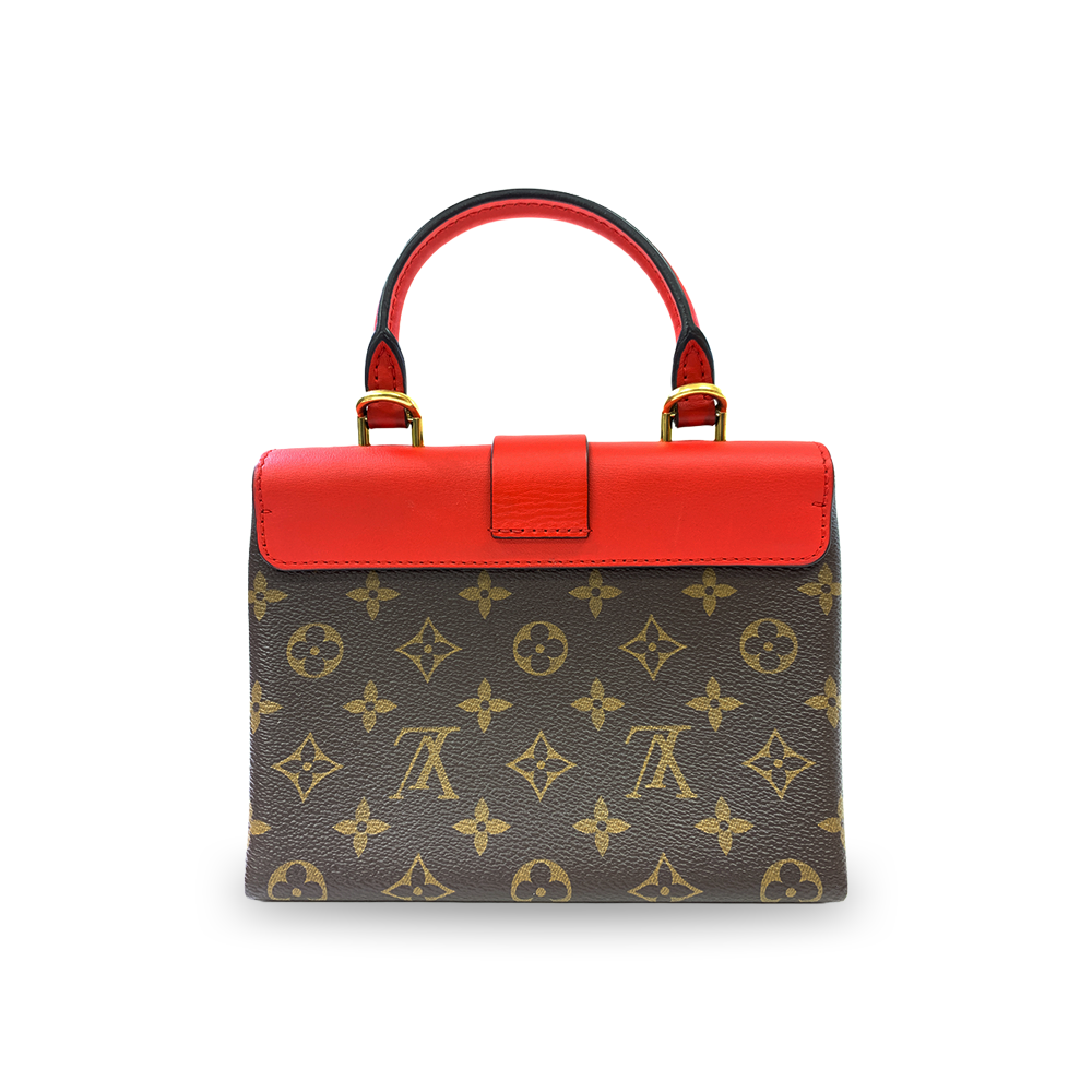 LOUIS VUITTON Locky BB Caramel Brown Cowhide Leather Bag Gold Hardware Pre-Owned