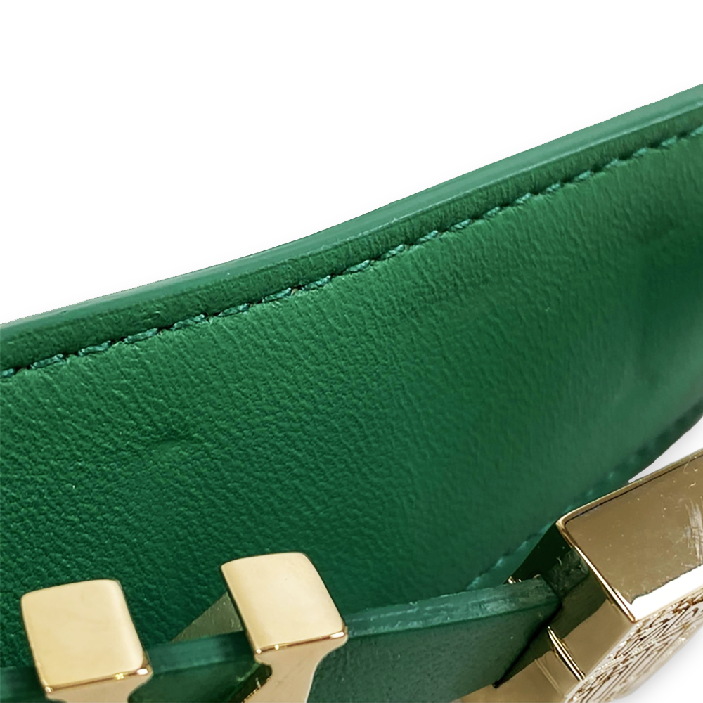 CHRISTIAN DIOR Lady Dior Green Cannage Lambskin Bag Pre-Owned