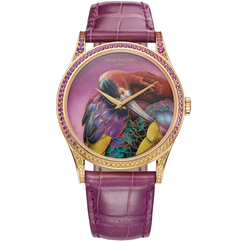 Patek Philippe Calatrava White-Faced Ibis 5077/213R-001 38mm Enamel Dial
