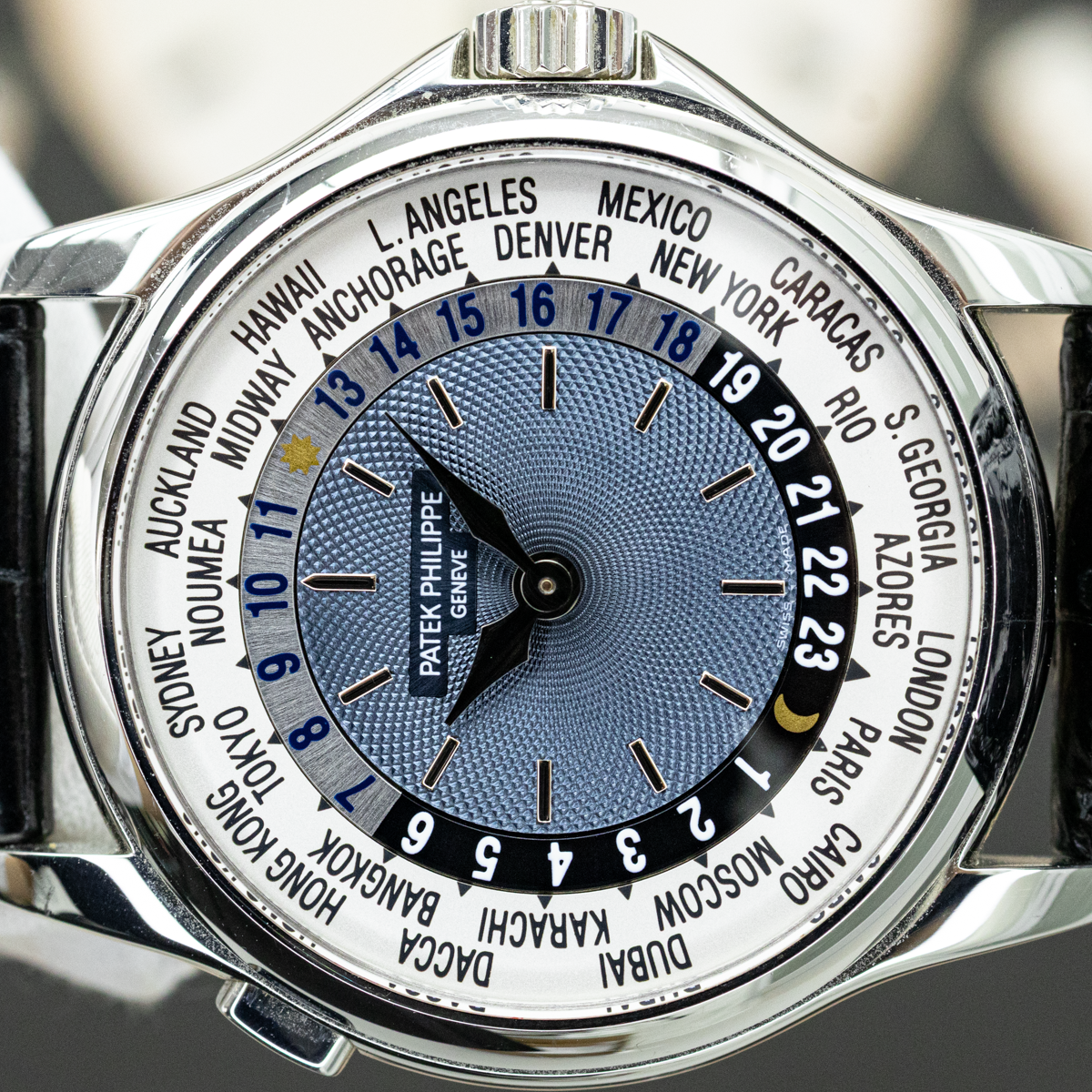 Patek Philippe Complications World Time 5110P 37mm Blue Dial Pre-Owned