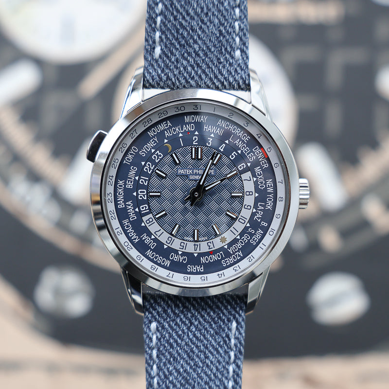 Patek Philippe 2025 World Time Complications Denim 5330G Blue Dial
