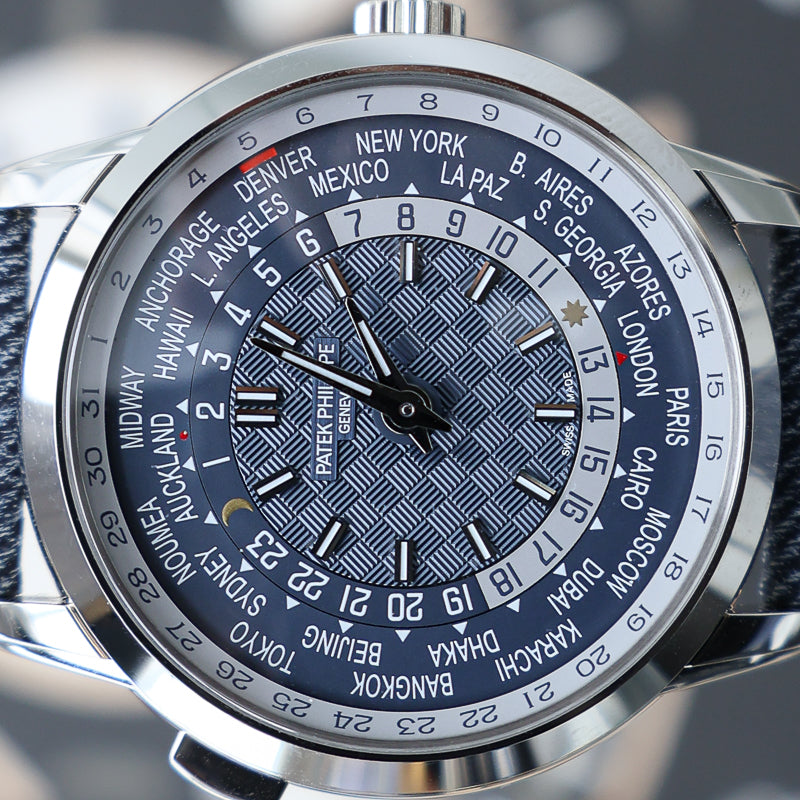 Patek Philippe 2025 World Time Complications Denim 5330G Blue Dial