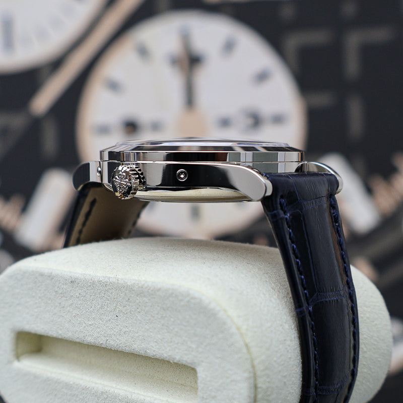2025 Patek Philippe Complications Annual Calendar 5396G 38.5mm Baguette Diamond Blue Dial