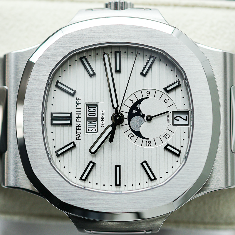 Patek Philippe Nautilus Annual Calendar Moon Phase 5726/1A-010 40.5mm White Dial Pre-Owned