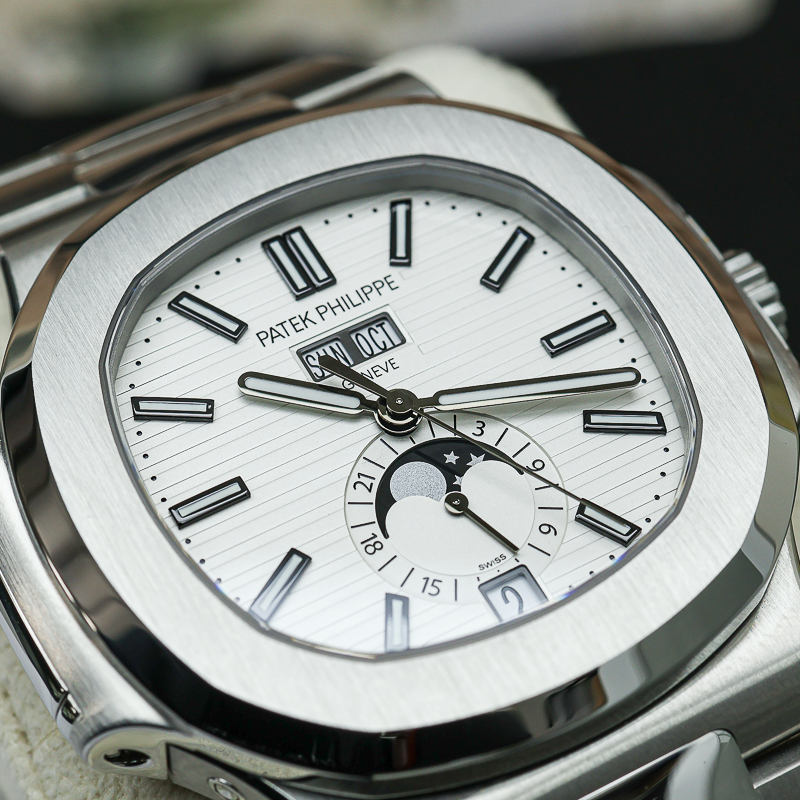 Patek Philippe Nautilus Annual Calendar Moon Phase 5726/1A-010 40.5mm White Dial Pre-Owned