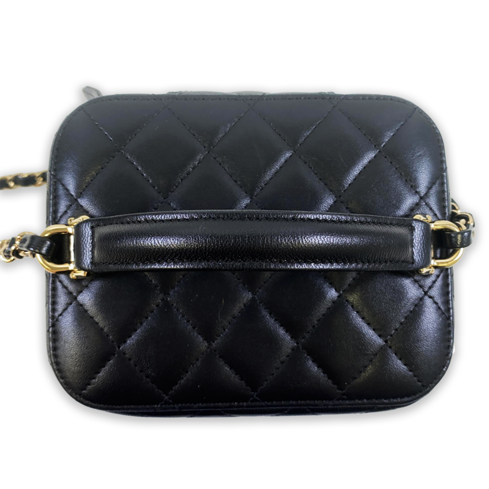 CHANEL Matelassé Vanity Bag Chain Shoulder Strap