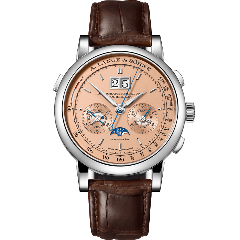 A. Lange & Söhne Saxonia Datograph Perpetual Tourbillon 740.056FE 41.5mm Salmon Dial
