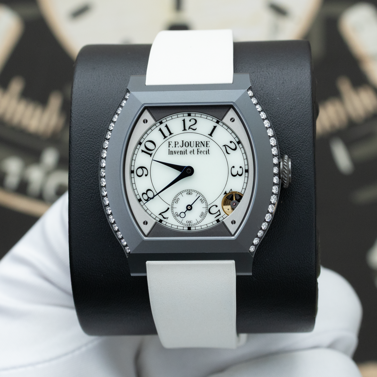 F.P.Journe Élégante Titalyt 2 Rows of Diamonds ELT 40mm White Dial