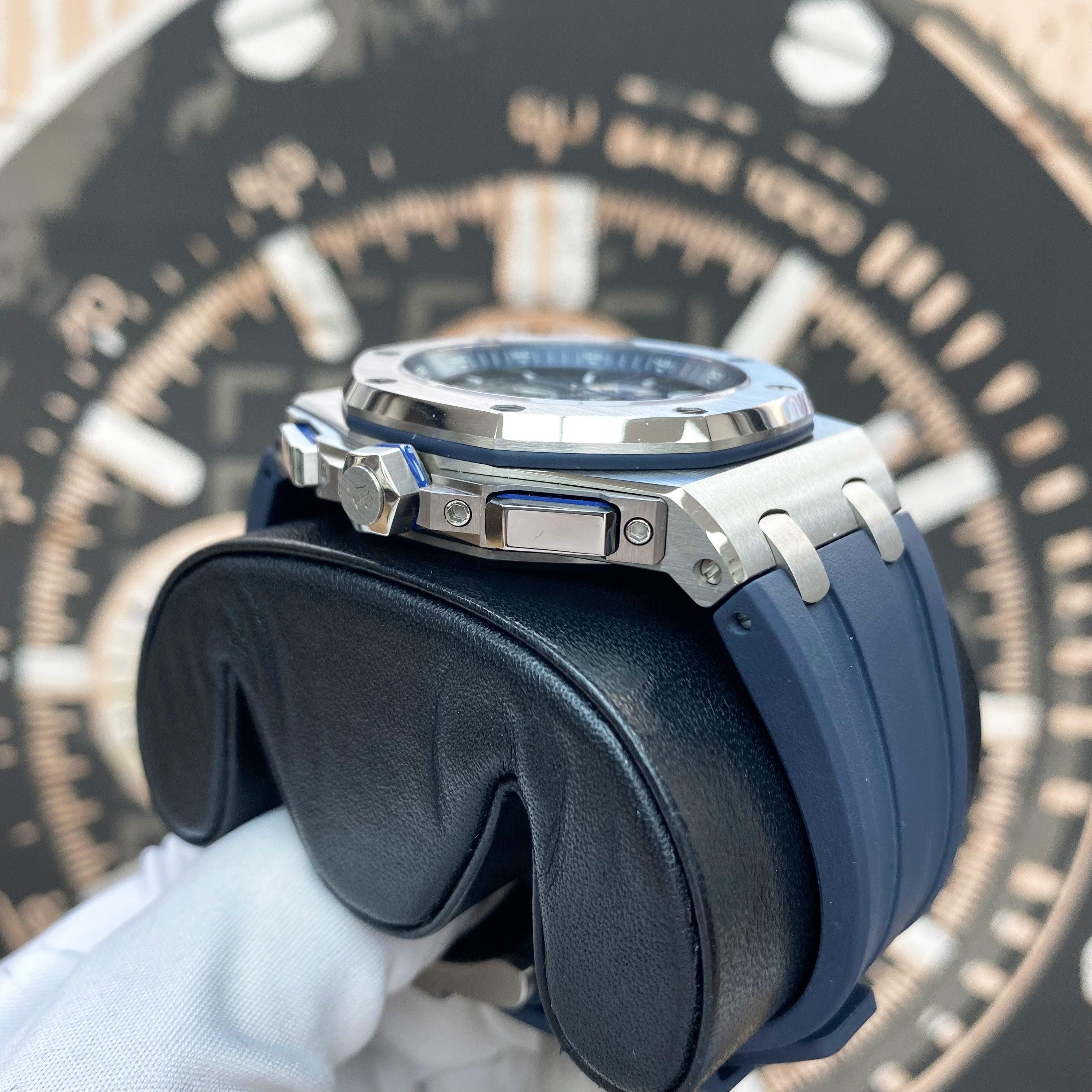 Audemars Piguet Royal Oak Offshore Chronograph 42mm 26480TI.OO.A027CA.01 Blue Dial Pre-Owned - Gotham Trading