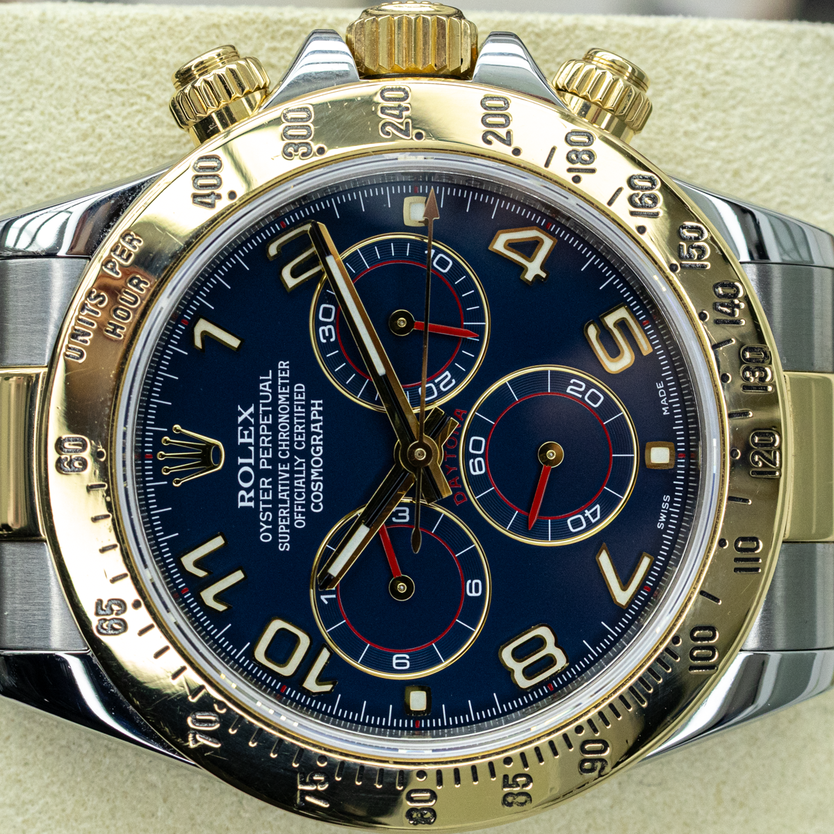 Rolex Cosmograph Daytona Rolesor Racing 116523 40mm Blue Dial Pre-Owned