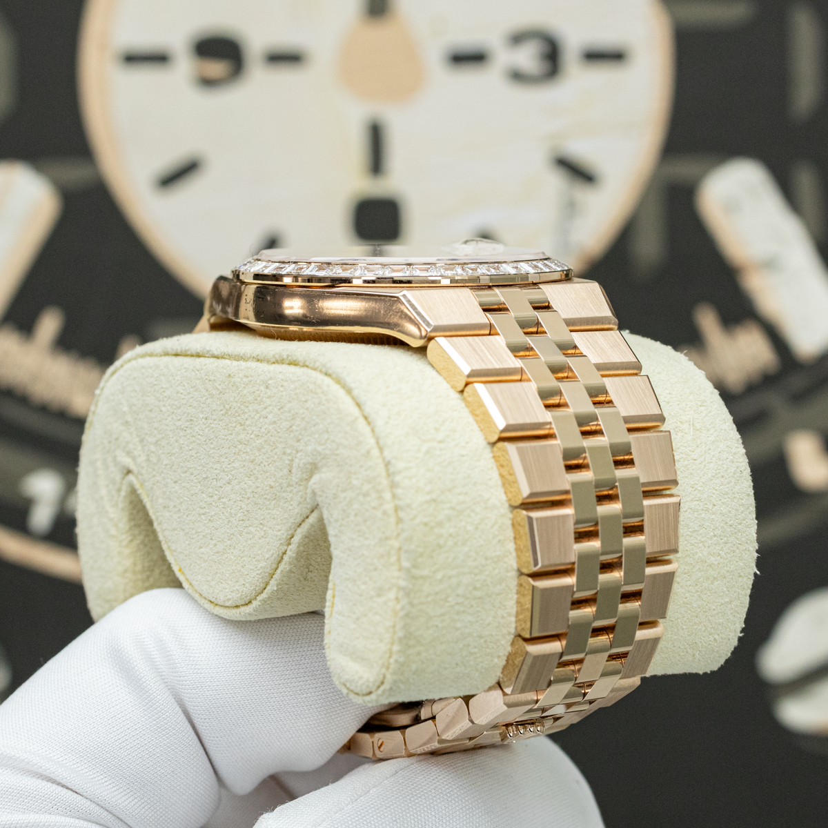 Rolex 2025 FULL STICKERS Land-Dweller 127385TBR 40mm Baguette Diamond-Set White Dial