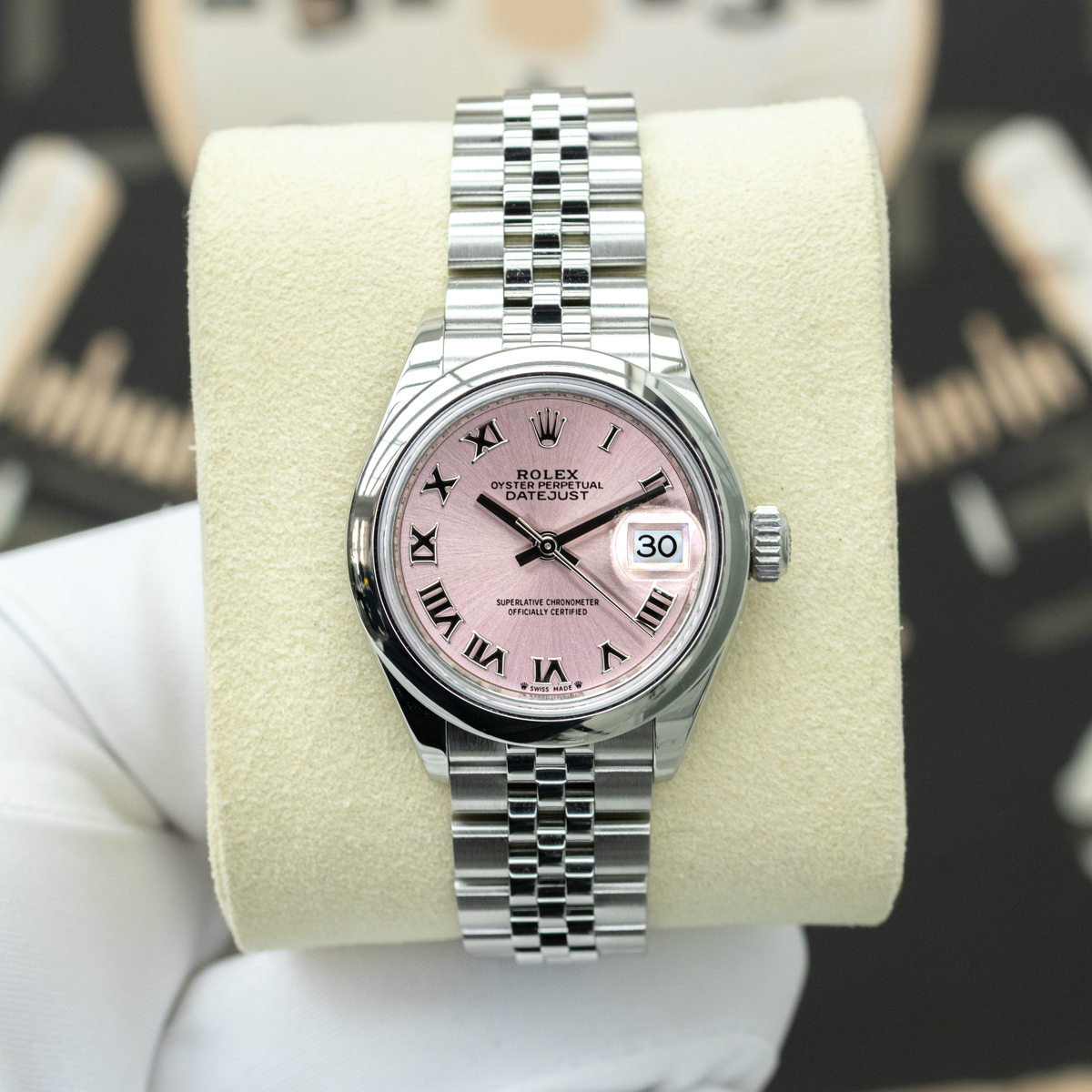 Rolex Lady-Datejust 279160 28mm Roman Pink Dial Pre-Owned