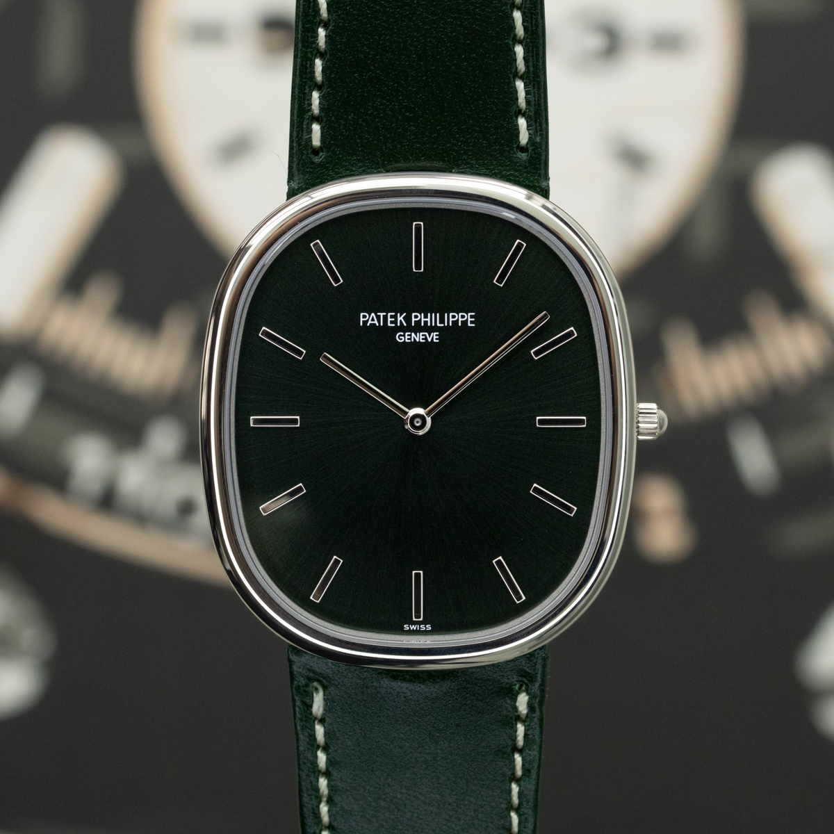 Patek Philippe Golden Ellipse 5738G 34.5mm Green Dial