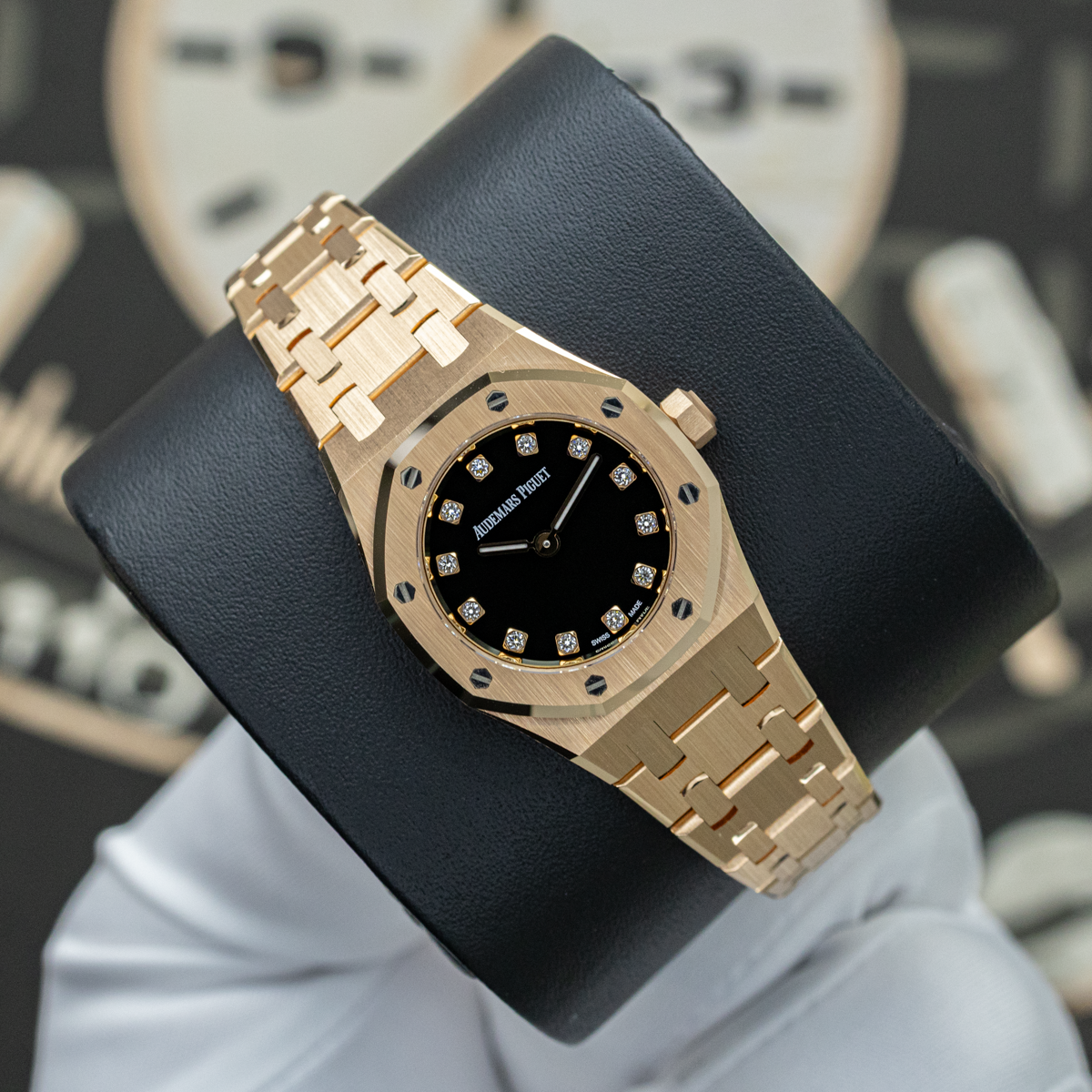 Audemars Piguet 2026 Royal Oak Mini Quartz 67630OR 23mm Diamond-Set Onyx Dial