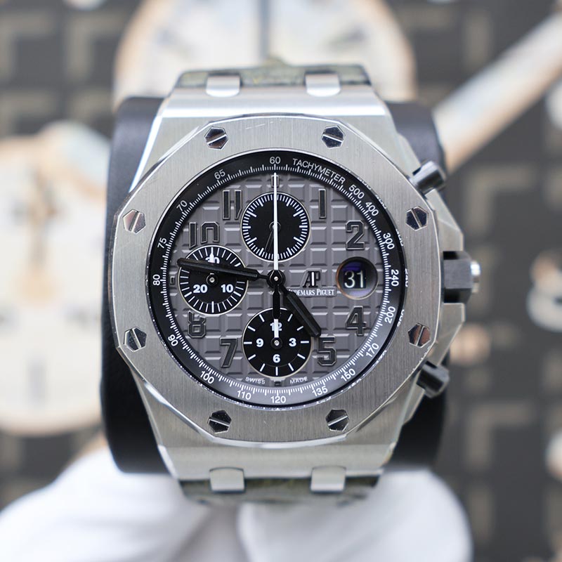 Audemars Piguet Royal Oak Offshore Deployment Buckle Elephant 42mm 26470ST Grey Dial Pre-Owned