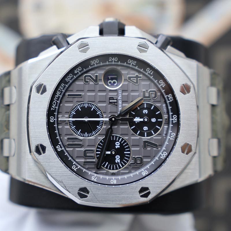 Audemars Piguet Royal Oak Offshore Deployment Buckle Elephant 42mm 26470ST Grey Dial Pre-Owned
