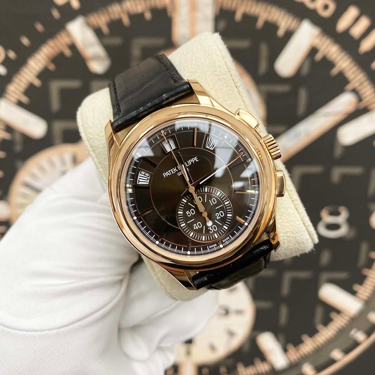 Patek Philippe Annual Calendar Chronograph Complication 42mm 5905R Black Dial - Gotham Trading