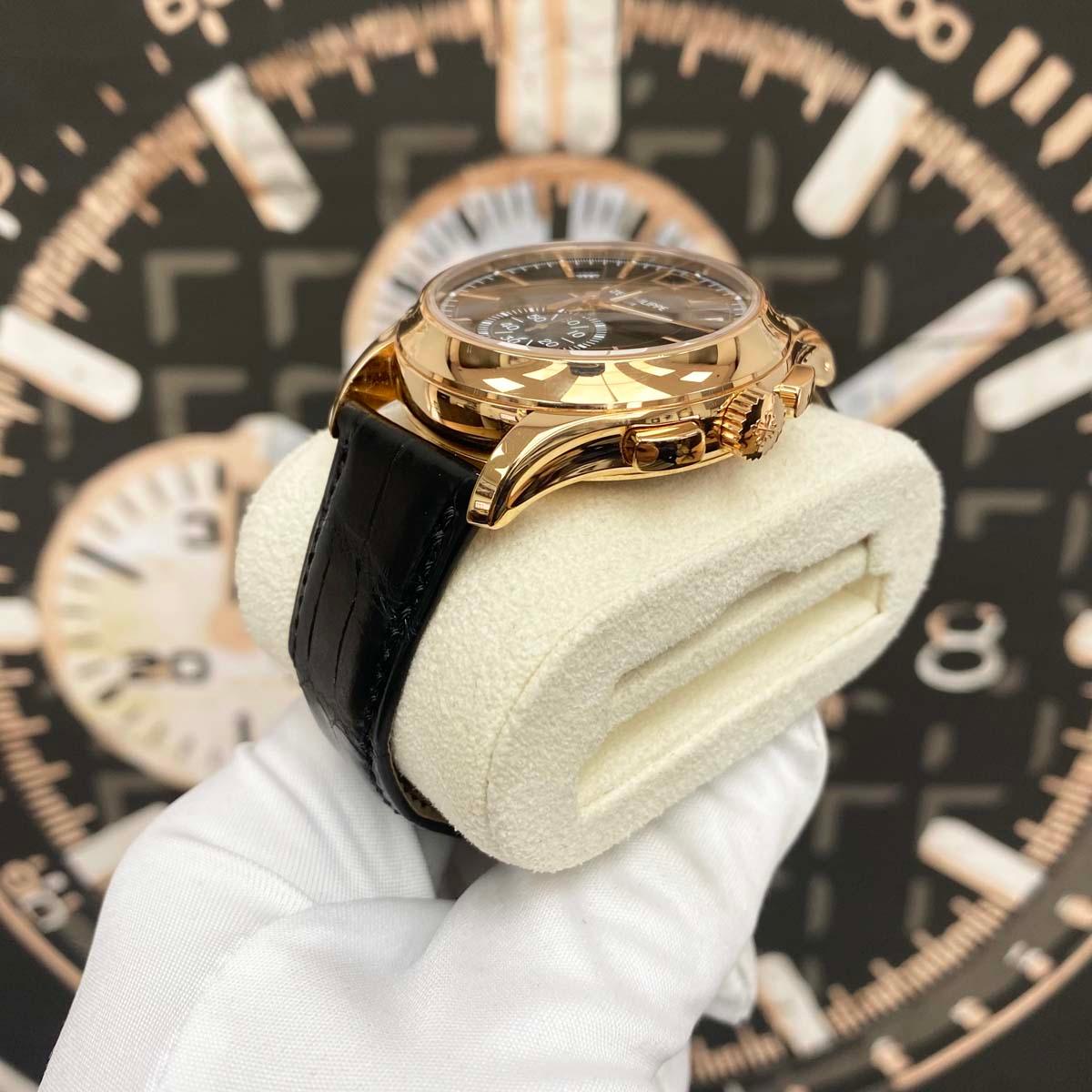 Patek Philippe Annual Calendar Chronograph Complication 42mm 5905R Black Dial - Gotham Trading