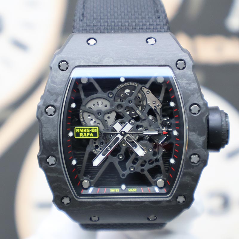 Richard Mille Rafael Nadal RM35-01 Carbon 50mm Skeletonized Dial Pre-Owned