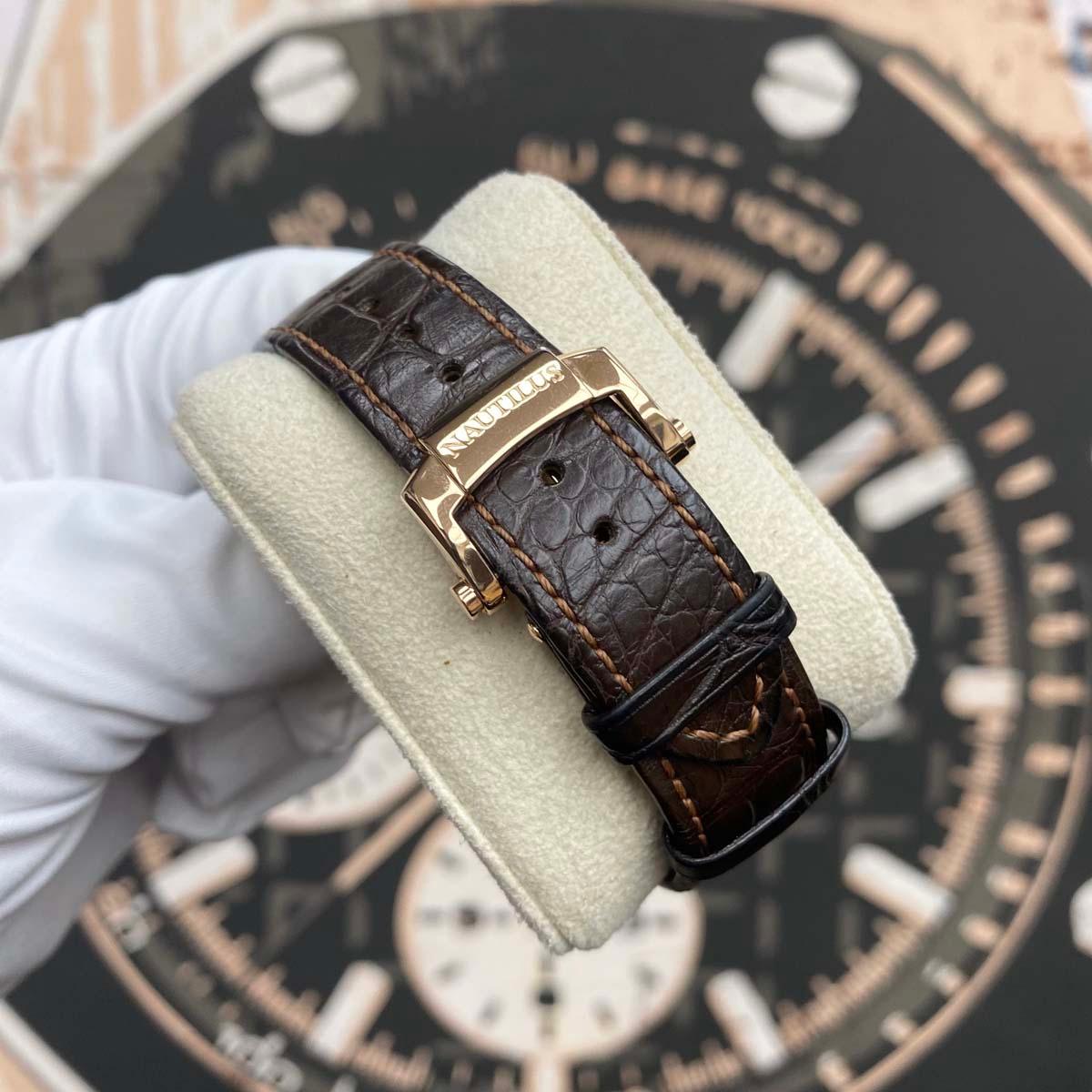 Patek Philippe Nautilus Moon Phase 40mm 5712R Black Dial Pre-Owned - Gotham Trading