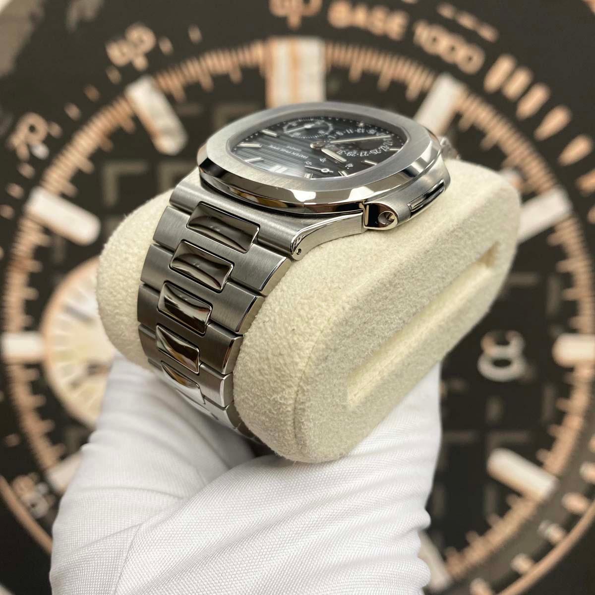 Patek Philippe Nautilus Moon Phases 40mm 5712/1A Blue Dial Pre-Owned - Gotham Trading