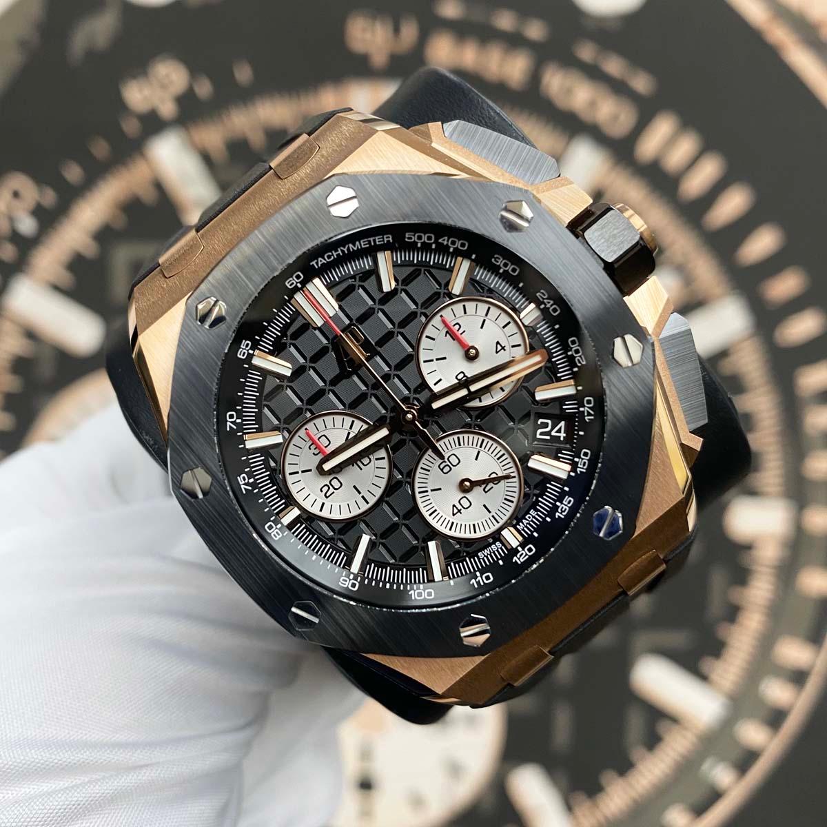 Audemars Piguet Royal Oak Offshore Chronograph 43mm 26420RO.OO.A002CA.01 Black Dial 2024 NEW - Gotham Trading