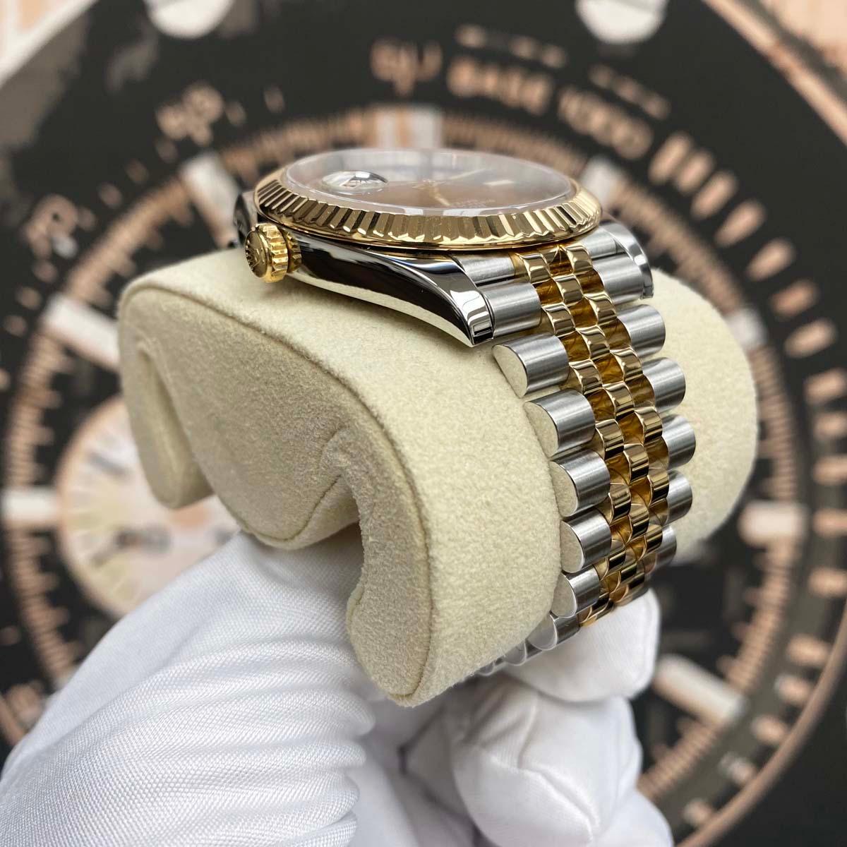 Rolex Datejust 41mm Slate Roman Numeral Dial Fluted Bezel 126333 Pre-Owned - Gotham Trading