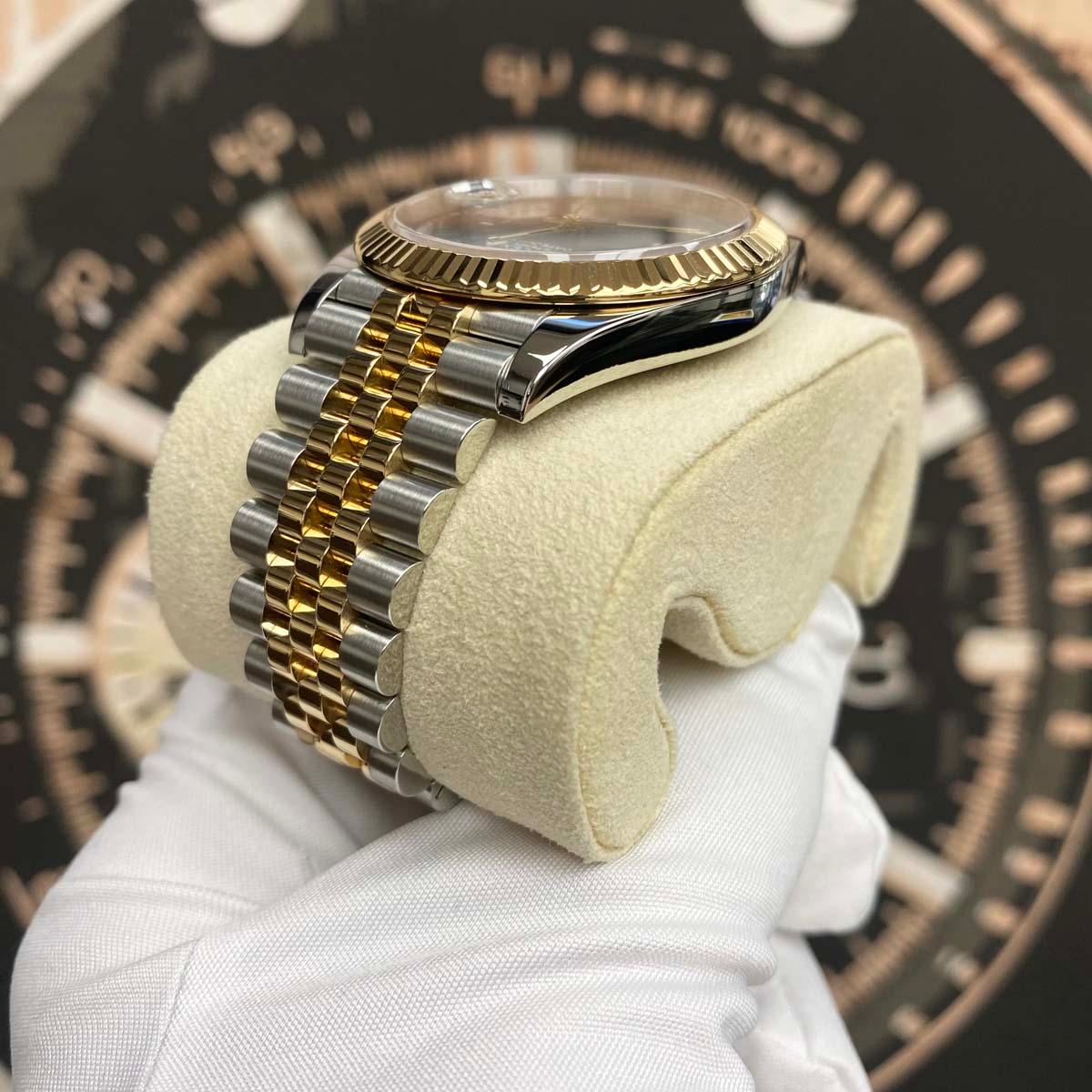 Rolex Datejust 41mm Slate Roman Numeral Dial Fluted Bezel 126333 Pre-Owned - Gotham Trading