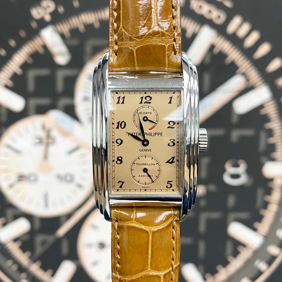 Patek Philippe Tiffany Papers Mint Tourbillon Grand Complications 5101P-010 Salmon Dial Platinum Pre-Owned - Gotham Trading
