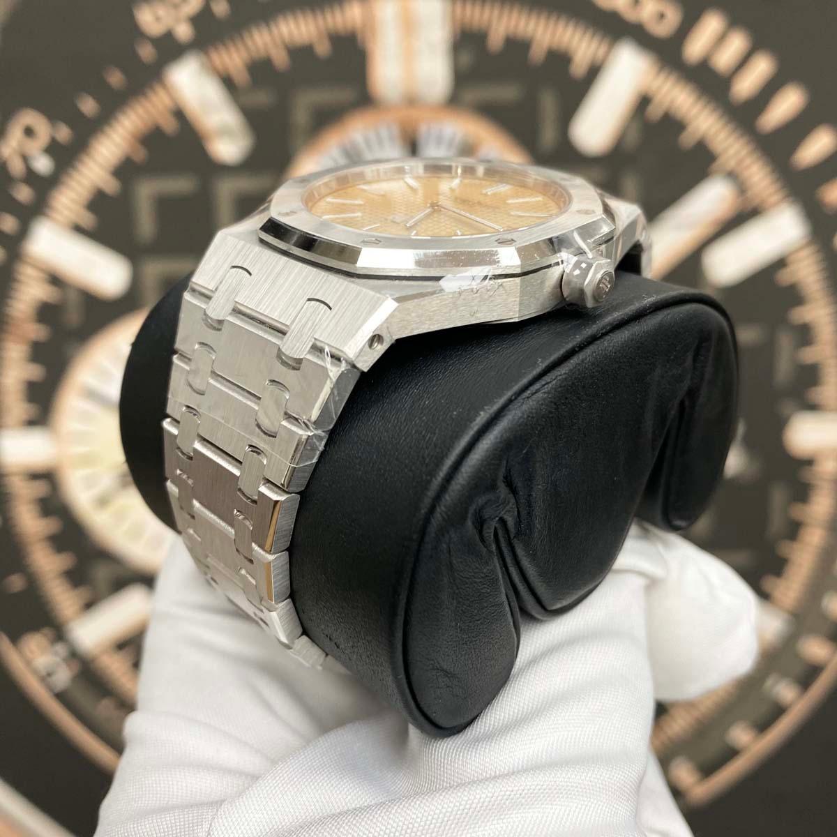 Audemars Piguet Royal Oak Jumbo Extra-Thin 39mm 15202BC Salmon Dial UNWORN - Gotham Trading