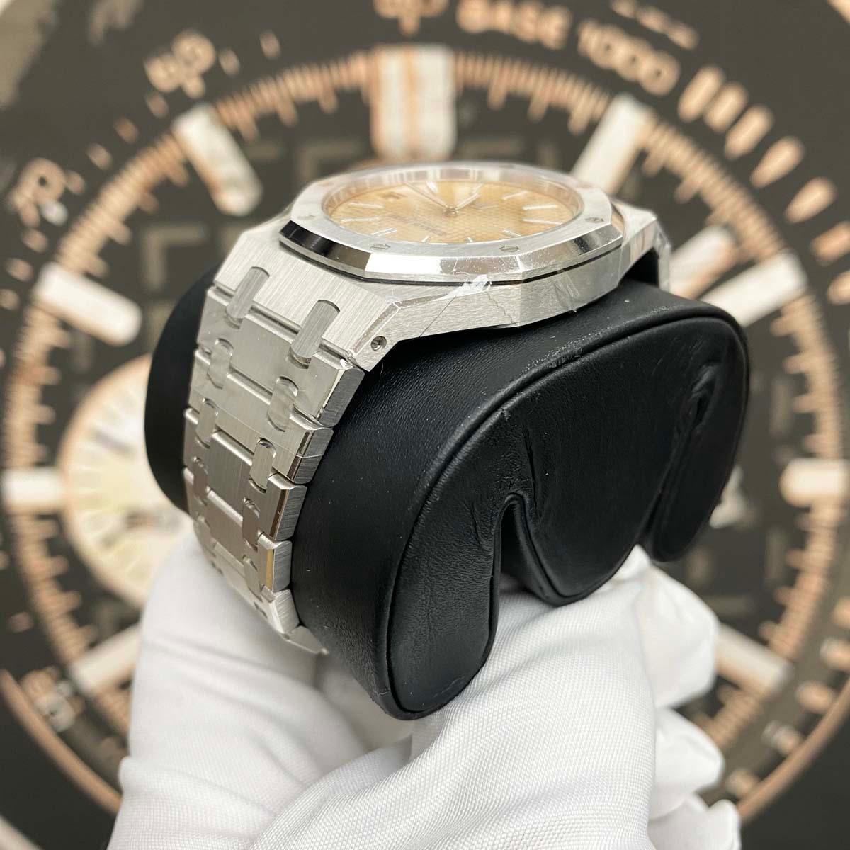 Audemars Piguet Royal Oak Jumbo Extra-Thin 39mm 15202BC Salmon Dial UNWORN - Gotham Trading