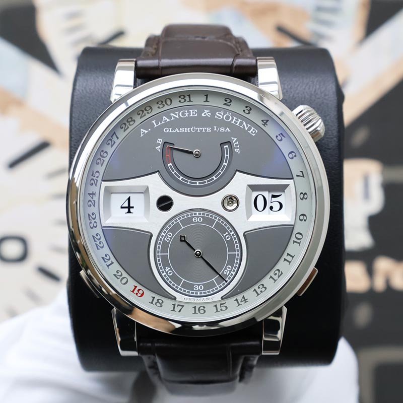 A. Lange & Sohne Zeitwerk Date 44mm Grey Dial 148.038