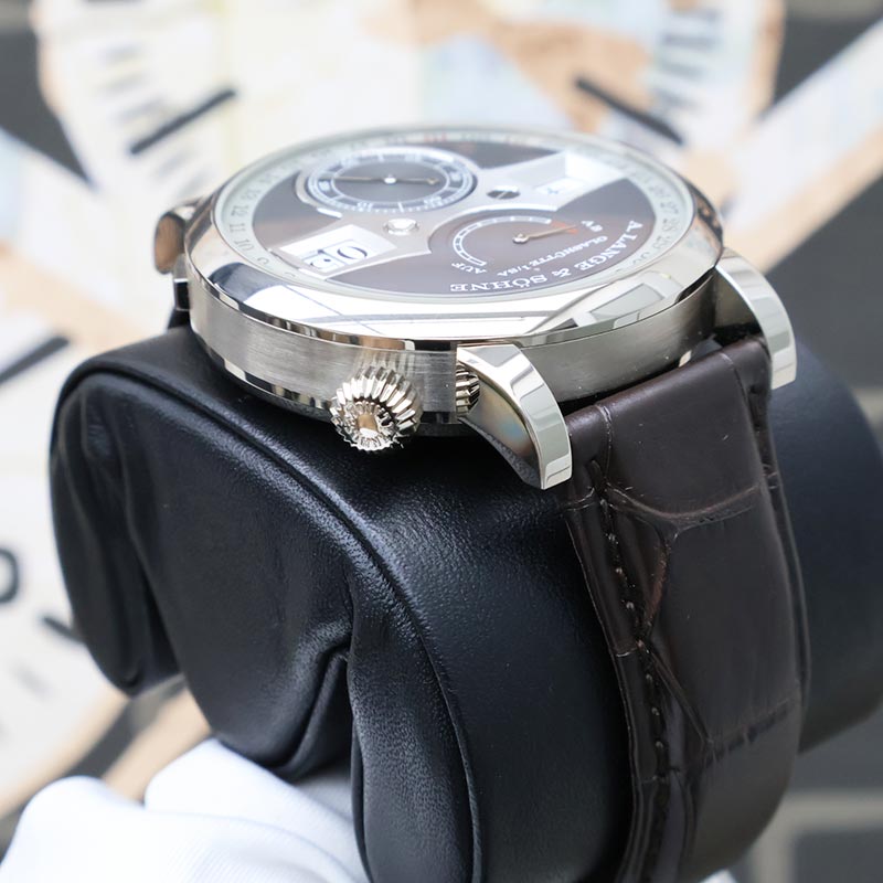 A. Lange & Sohne Zeitwerk Date 44mm Grey Dial 148.038