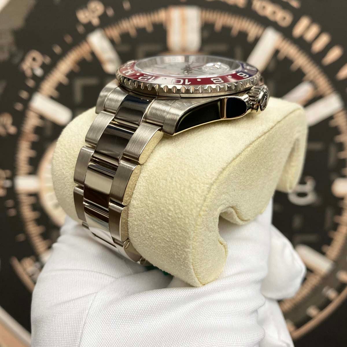 Rolex GMT-Master II "Pepsi" 40mm 126719BLRO White Gold Meteorite Dial Pre-Owned - Gotham Trading