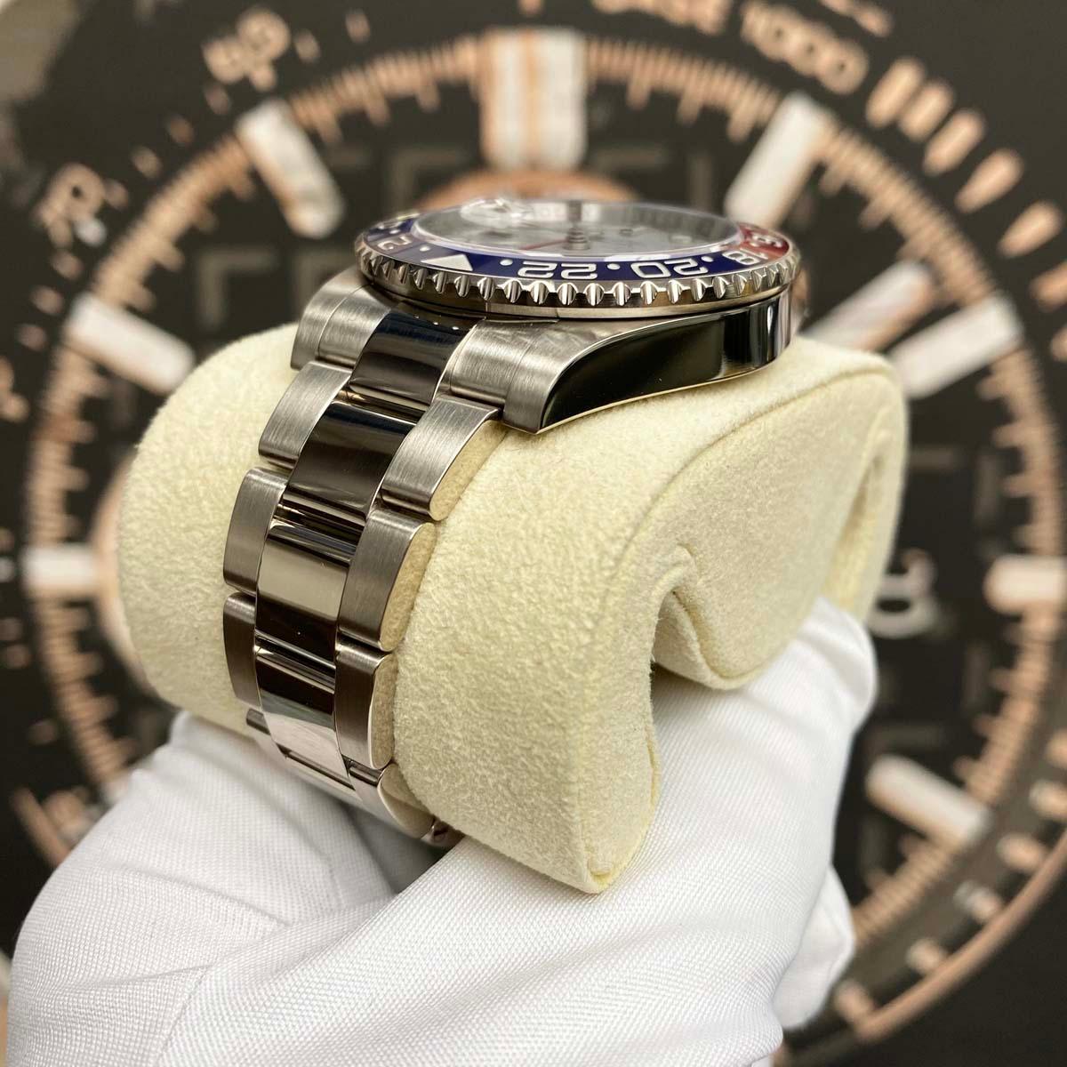 Rolex GMT-Master II "Pepsi" 40mm 126719BLRO White Gold Meteorite Dial Pre-Owned - Gotham Trading