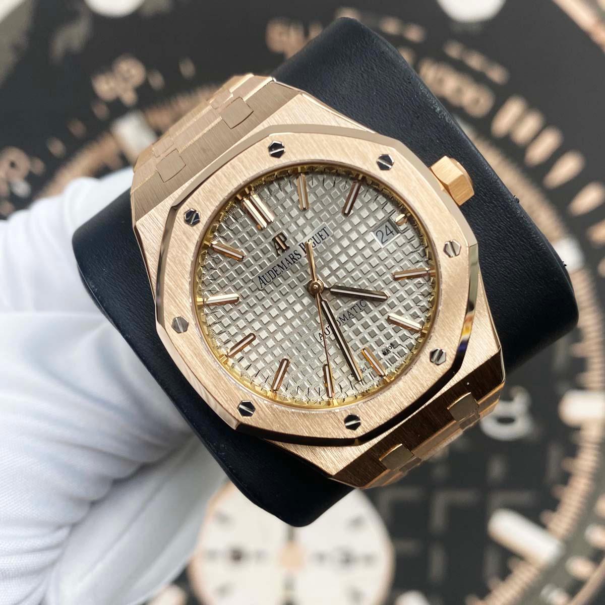 Audemars Piguet Royal Oak 37mm 15450OR.OO.1256OR.01 Grey Dial Pre-Owned - Gotham Trading