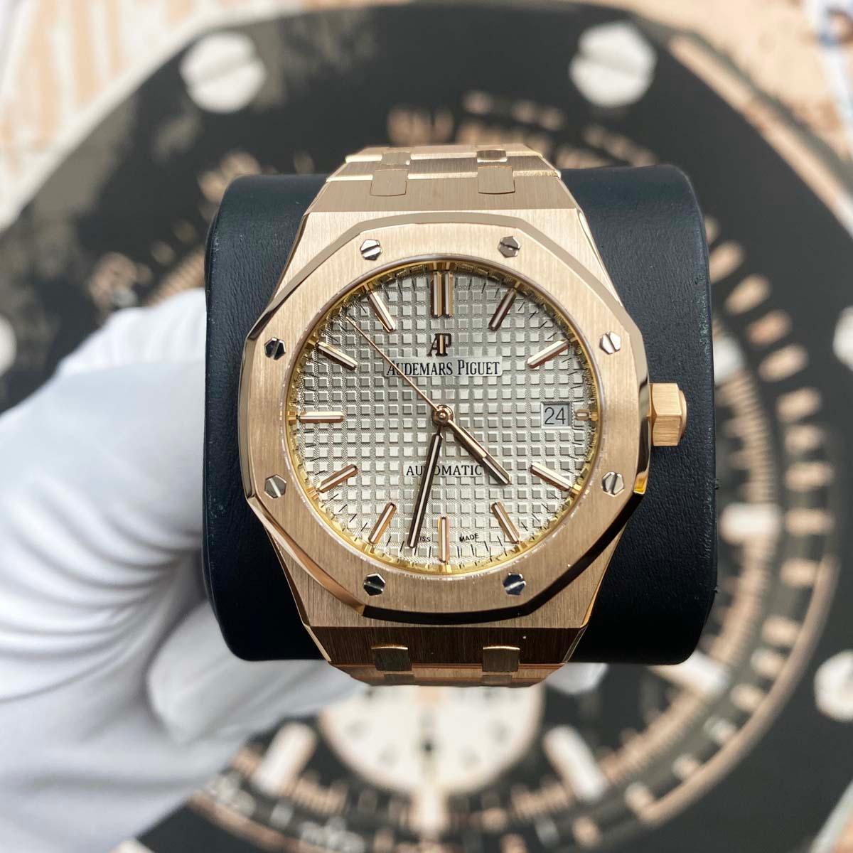 Audemars Piguet Royal Oak 37mm 15450OR.OO.1256OR.01 Grey Dial Pre-Owned - Gotham Trading