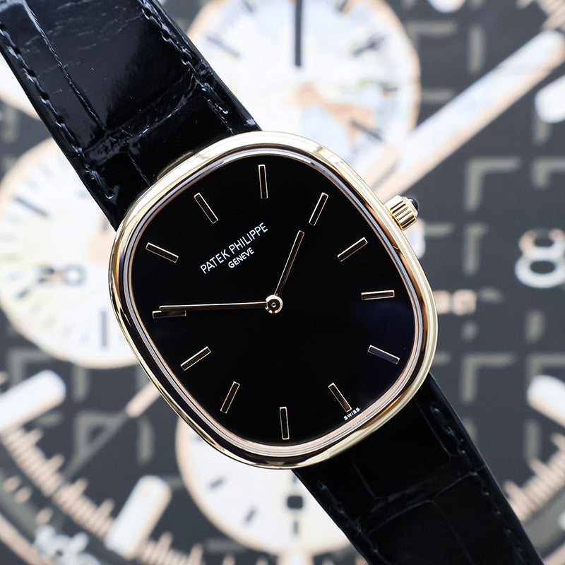 Patek Philippe 2025 Extra-Thin Golden Ellipse 34mm 5738R Black Dial