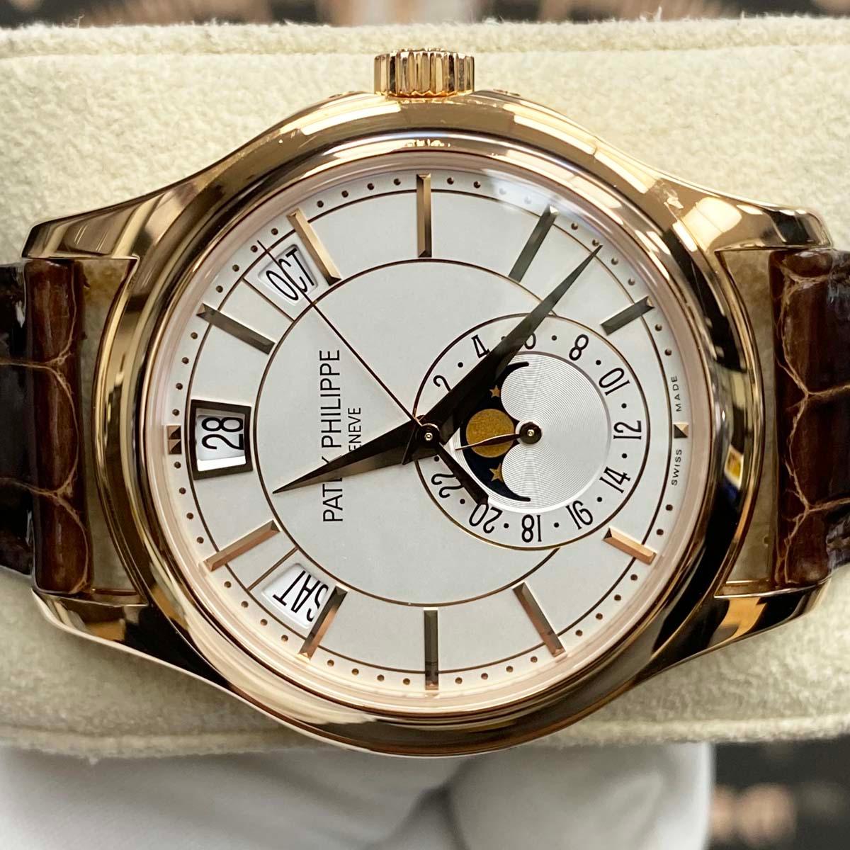 Patek Philippe Annual Calendar Complication 40mm 5205R-001 Cream White Dial Pre-Owned - Gotham Trading