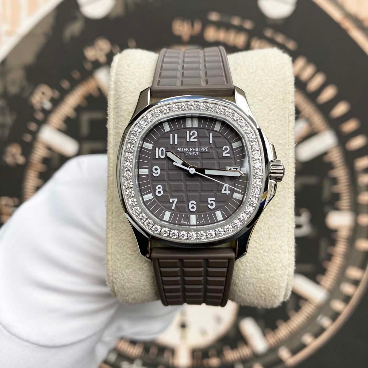 Patek Philippe Aquanaut Luce Quartz 35mm 5067A Brown Dial Pre-Owned - Gotham Trading