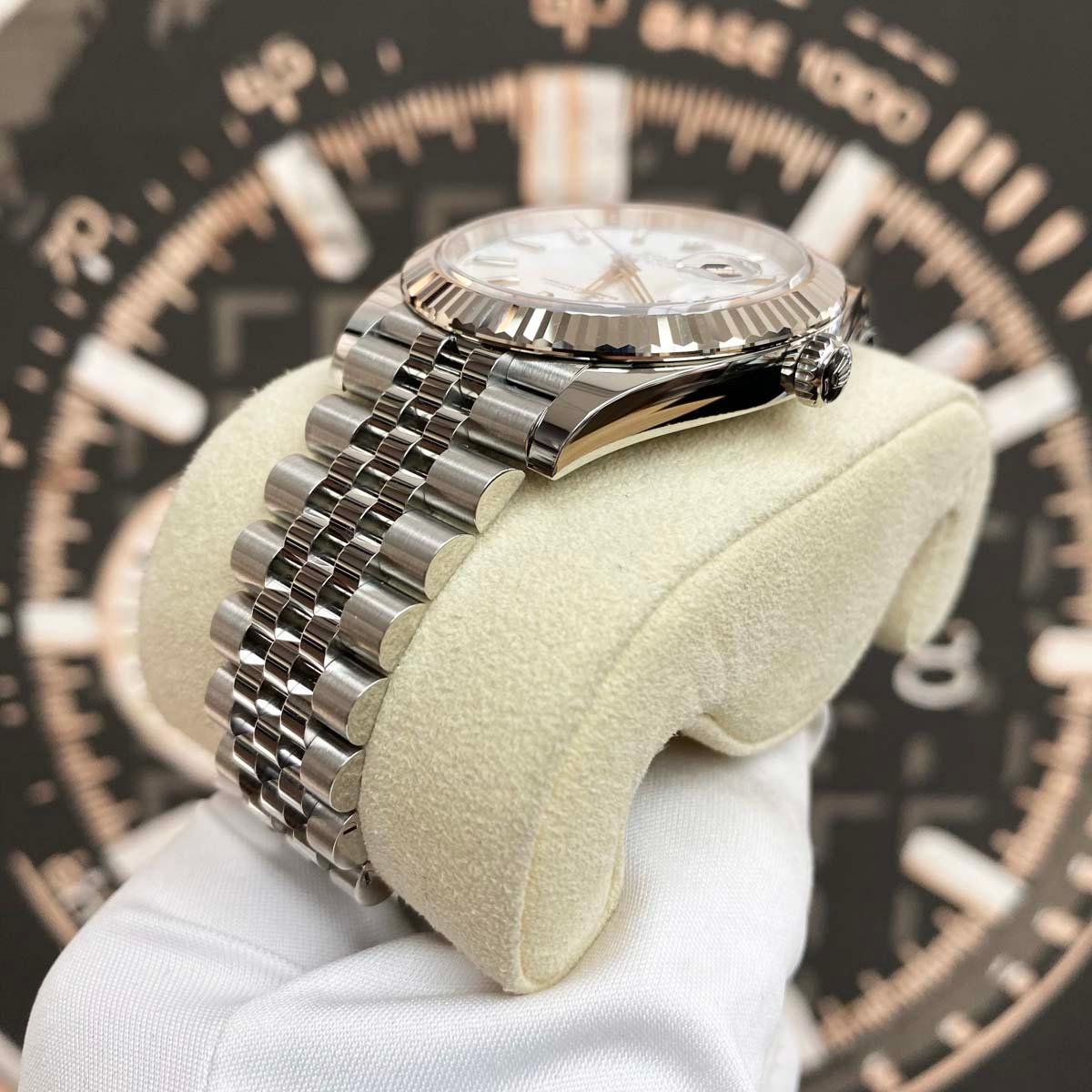 Rolex Datejust 41mm White Dial Fluted Bezel 126334 - Gotham Trading